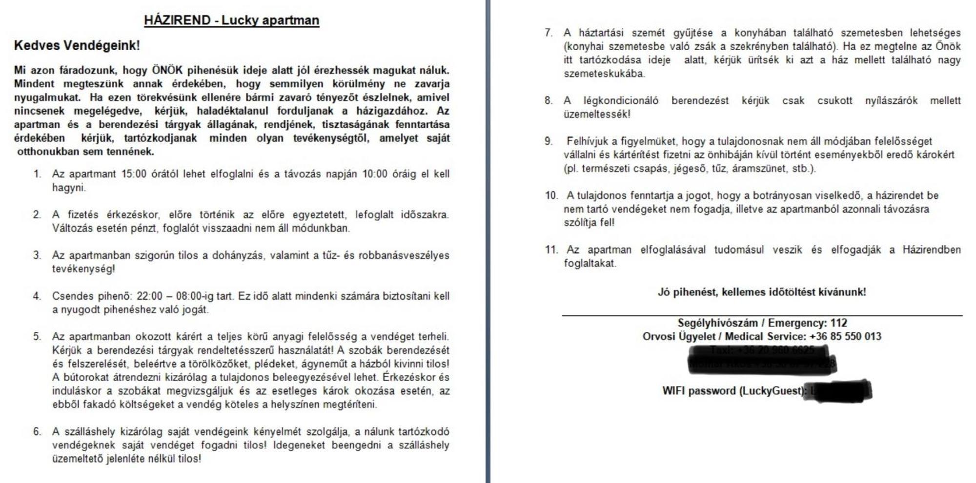 Appartamento Lucky Apartmanhaz